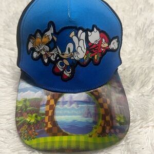 Sonic Themed Kids Blue Baseball Cap with Scenic Brim NWOT
